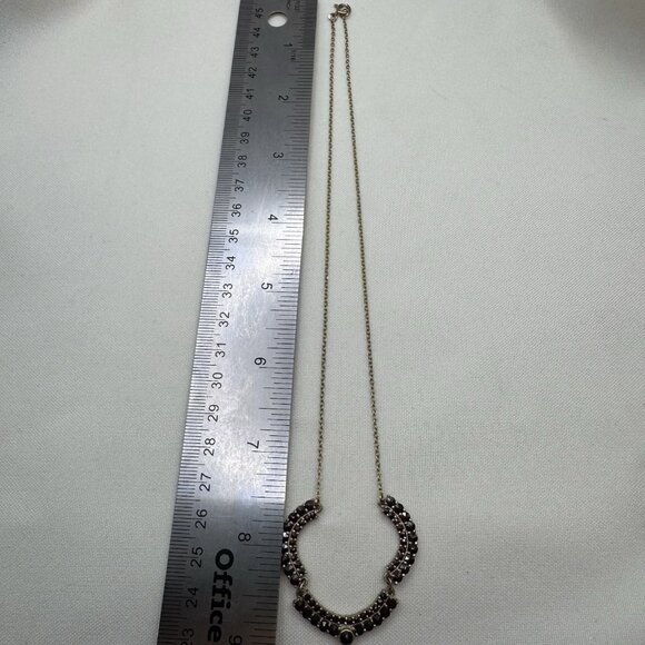 Stunning VTG Sterling Silver Garnet & Agate Set Necklace Earrings Ring Circa 50s - Picture 15 of 16